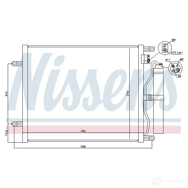 Радиатор кондиционера NISSENS 1224898 5707286269996 YD JTF4 940070