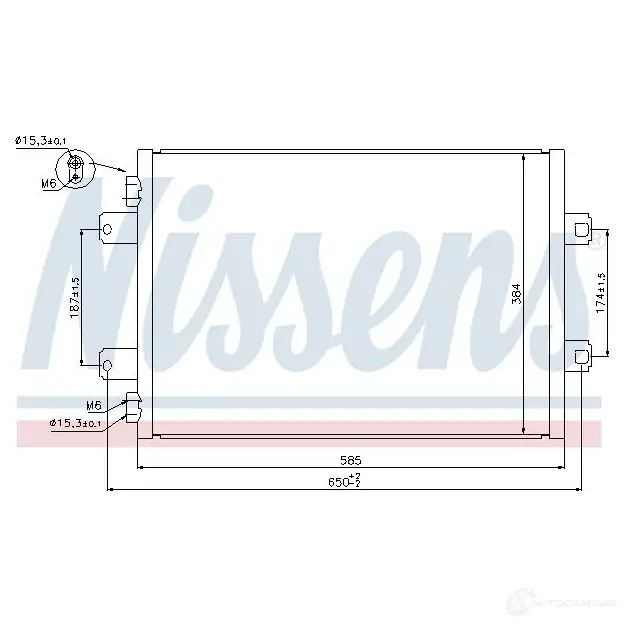Радиатор кондиционера NISSENS 1225821 5707286256439 1 Y60V 94492 - Изображение 1