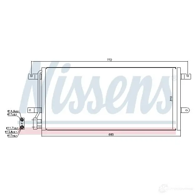 Радиатор кондиционера NISSENS 5707286256712 QHA E9 1225852 94524 изображение 0