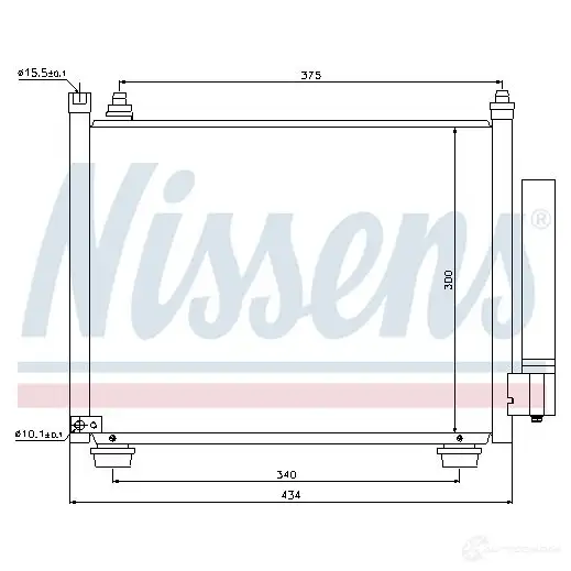 Радиатор кондиционера NISSENS 5707286252264 940092 1224915 O8JY2 D5 изображение 0