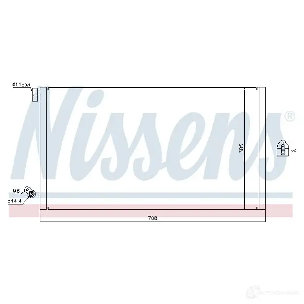 Радиатор кондиционера NISSENS 6 E9ZE 5707286342965 1225007 940187 изображение 0