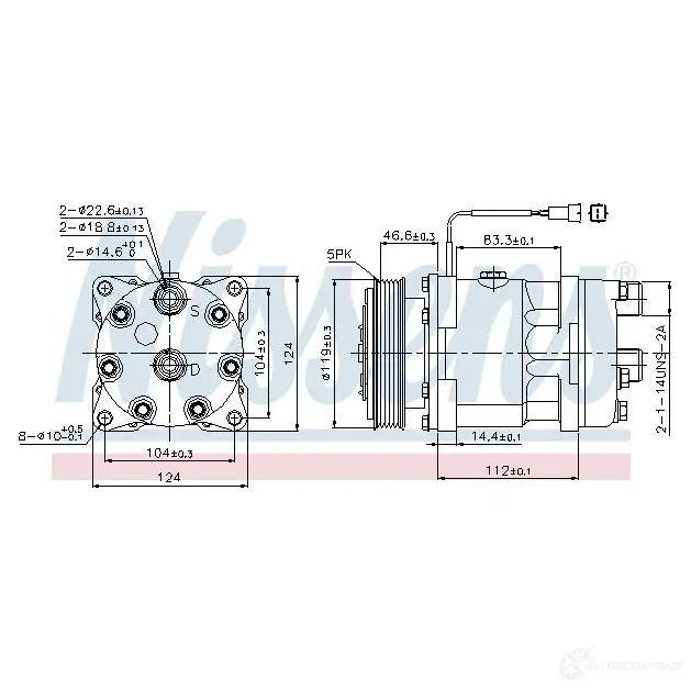 Радиатор кондиционера NISSENS NAE SBK 5707286255142 94358 1225699