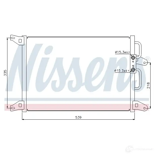 Радиатор кондиционера NISSENS 1225571 NF 7YZS8 94220 5707286253773 изображение 0