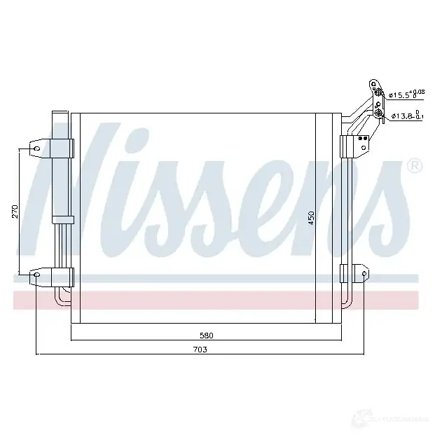 Радиатор кондиционера NISSENS 1224956 J FBBL4U 940138 5707286280434 изображение 5