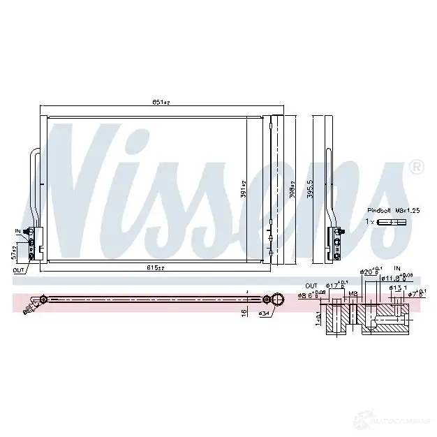 Радиатор кондиционера NISSENS BVK PV0B 941088 1437701313 изображение 1
