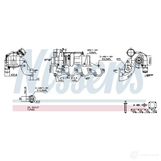 Радиатор кондиционера NISSENS 5707286425651 5B8M FEW 1225474 940821 - Изображение 1