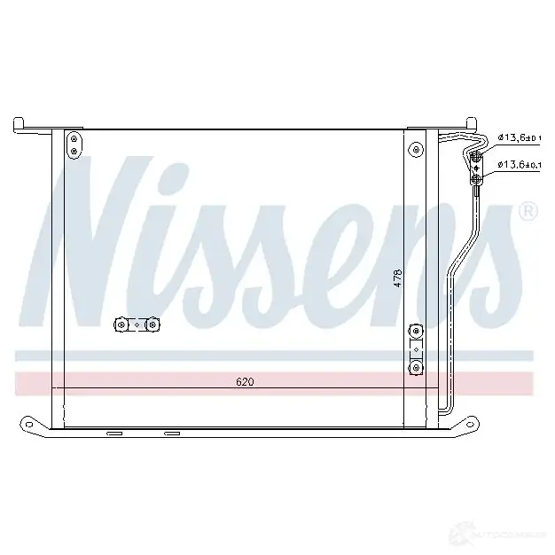 Радиатор кондиционера NISSENS 94980 UC 2SKH 5707286260573 1226244