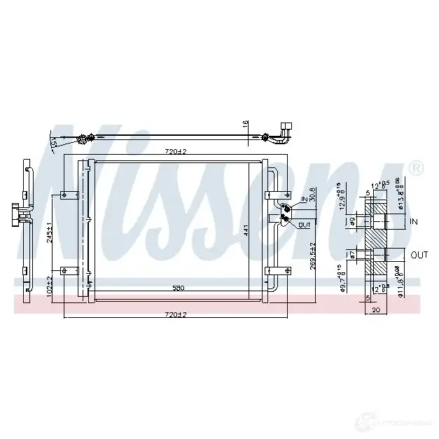 Радиатор кондиционера NISSENS 940584 1225345 LWH2 E3 5707286398375 изображение 4