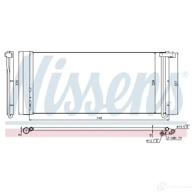 Радиатор кондиционера NISSENS 5707286369290 5I85 I77 1225158 940358 изображение 5