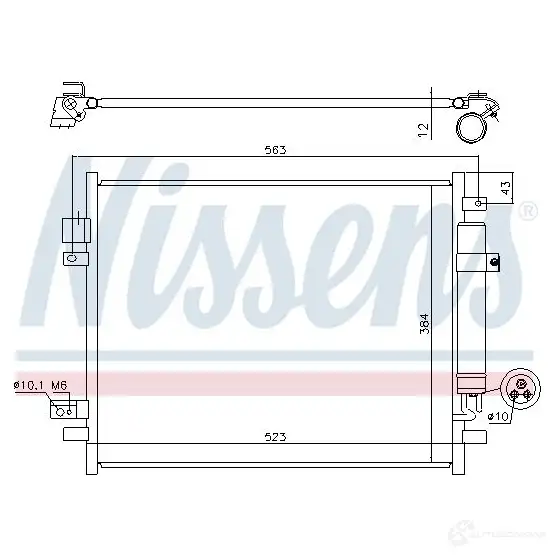Радиатор кондиционера NISSENS 5707286421943 1225460 940789 T8 C4W