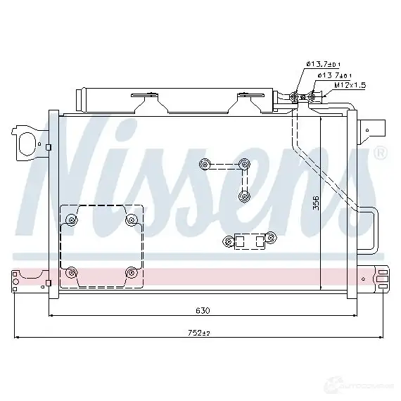 Радиатор кондиционера NISSENS 94857 P7 TND 5707286259669 1226152 изображение 0