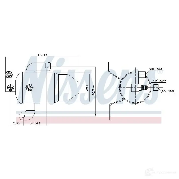 Осушитель кондиционера NISSENS B0 LRT0C 1226266 5707286260788 95011 изображение 1