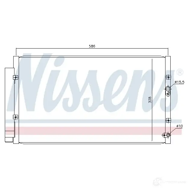 Осушитель кондиционера NISSENS 95037 XWG 1W 1226291 5707286261006 изображение 0