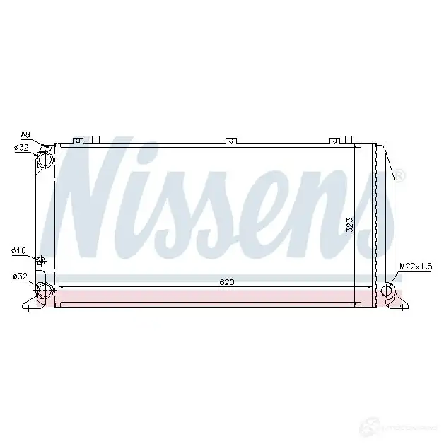 Радиатор охлаждения двигателя NISSENS 60488 5707286192072 1217968 SY3D A изображение 1