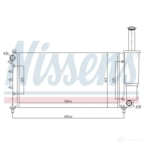 Радиатор охлаждения двигателя NISSENS 5707286198869 Z02RM 1Y 61886 1218675 изображение 4