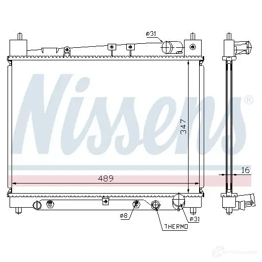 Радиатор охлаждения двигателя NISSENS 1220607 64799 5707286220355 AVF K4 изображение 4