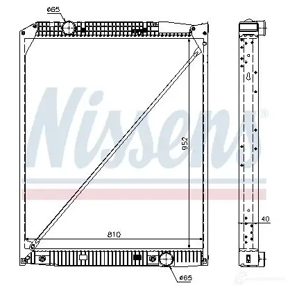 Радиатор охлаждения двигателя NISSENS 5707286208575 OWX 6V 63013A 1219484 - Изображение 1