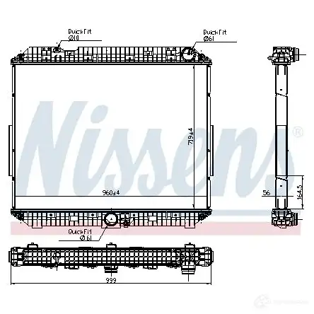 Радиатор охлаждения двигателя NISSENS 63071 VDD7 XZI 5707286209350 1219547 изображение 0