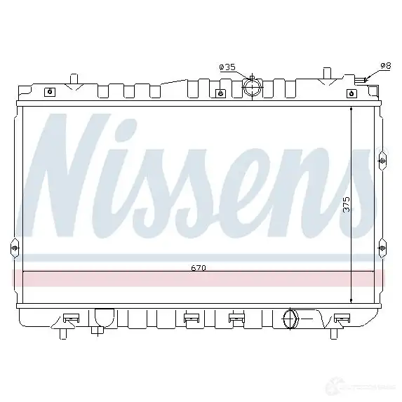 Радиатор охлаждения двигателя NISSENS 691953 5707286346901 1221605 9 XUO1 изображение 0