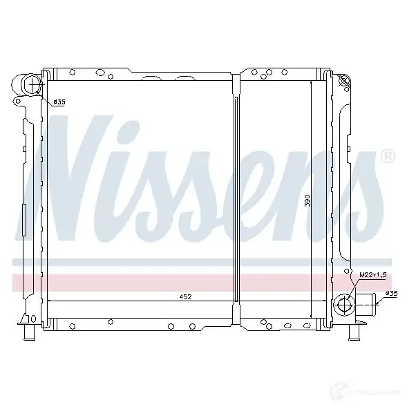 Радиатор охлаждения двигателя NISSENS PD0XM W9 5707286199378 1218743 62021A - Изображение 1