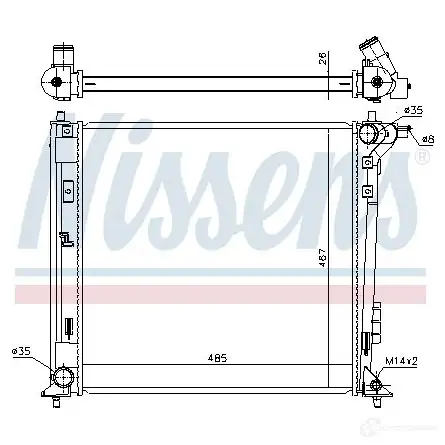 Радиатор охлаждения двигателя NISSENS 62216a 5707286200784 17116 I 1218869