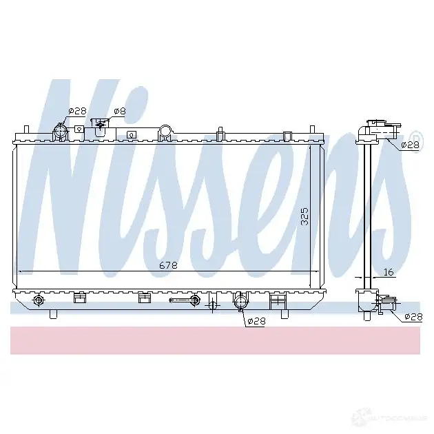 Радиатор охлаждения двигателя NISSENS Q NK8HEL 62404a 5707286202252 1219009
