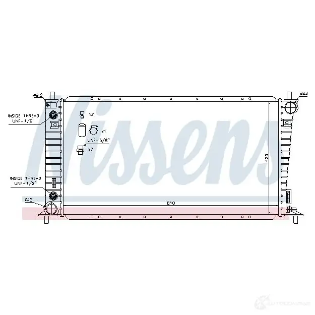 Радиатор охлаждения двигателя NISSENS P2UXZ 9 66856 1221013 5707286225763 изображение 5