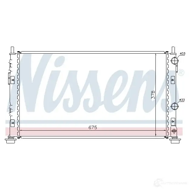 Радиатор охлаждения двигателя NISSENS 6U 5EN 61368 5707286196308 1218388 - Изображение 1