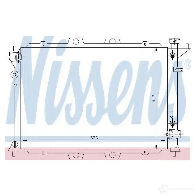 Радиатор охлаждения двигателя NISSENS 34U U8 5707286226234 67003 1221029 изображение 0