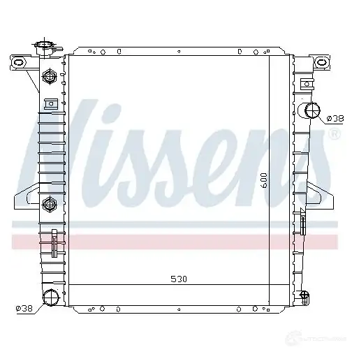 Радиатор охлаждения двигателя NISSENS 1221608 F5GO W 5707286230576 69203 изображение 1