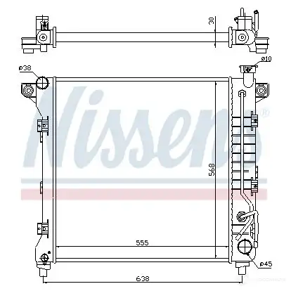 Радиатор охлаждения двигателя NISSENS 60998 5707286195035 03U HNP6 1218267