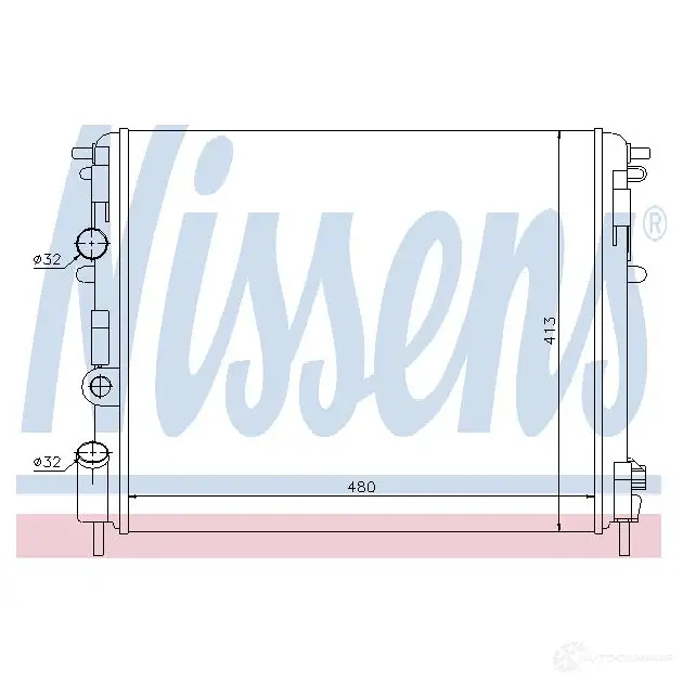Радиатор охлаждения двигателя NISSENS 6154460 A 7RVZ3V 5707286213654 63793
