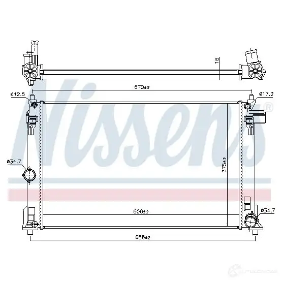 Радиатор охлаждения двигателя NISSENS 606838 1437699686 UCJ RZ0