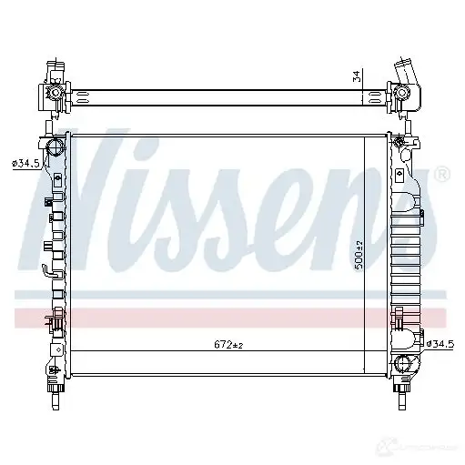 Радиатор охлаждения двигателя NISSENS 606255 1214043608 L9VK5 M 5707286427198 изображение 11
