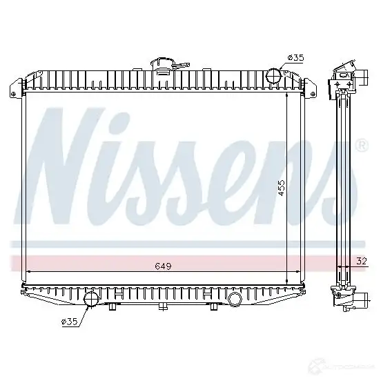 Радиатор охлаждения двигателя NISSENS 64798a 6 MZLO 1220606 5707286220348 изображение 0