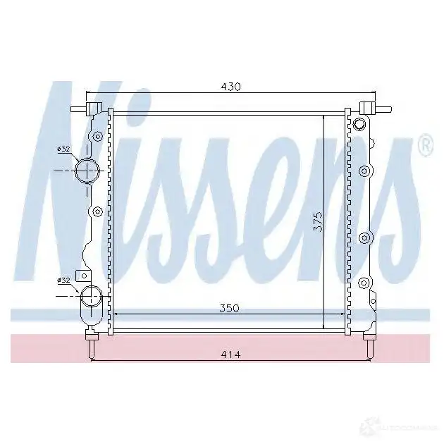 Радиатор охлаждения двигателя NISSENS 6154474 63797 5707286213692 QXY3JD Z