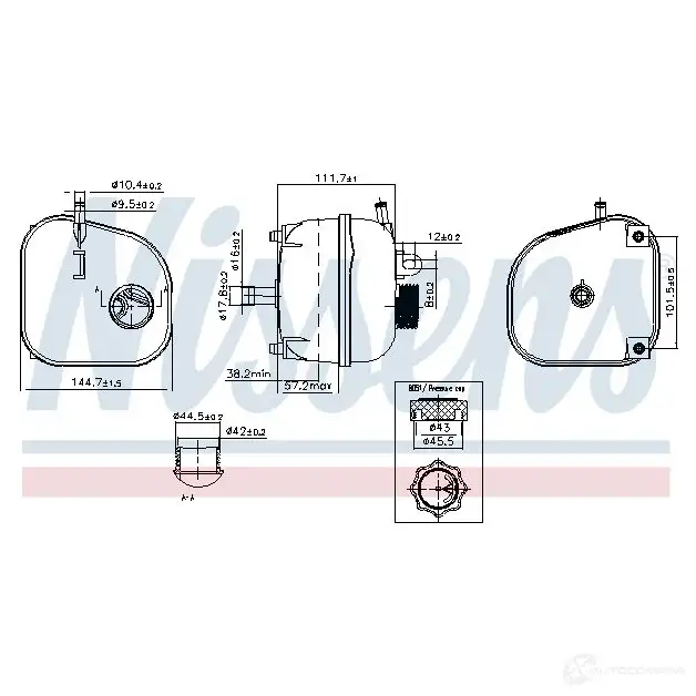 Расширительный бачок NISSENS 996196 LK IZD9I 1437934037