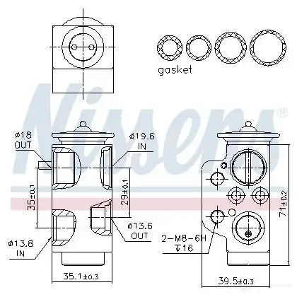 Расширительный клапан кондиционера NISSENS 999319 1437706507 E IQWSU изображение 5