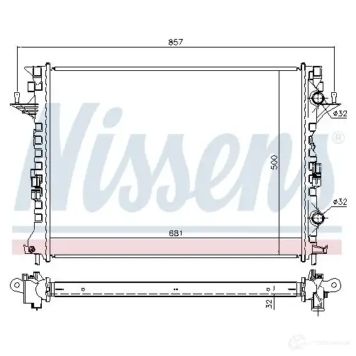 Крыльчатка кондиционера NISSENS 5707286242012 0S PU2J 85086 1222311
