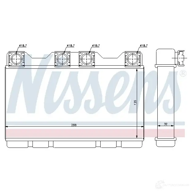 Вентилятор радиатора NISSENS 1222800 85620 3P40D E 5707286246591 изображение 0