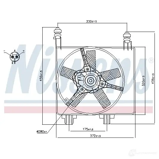 Вентилятор радиатора NISSENS 85056 1222281 5707286241756 W13AE I изображение 1