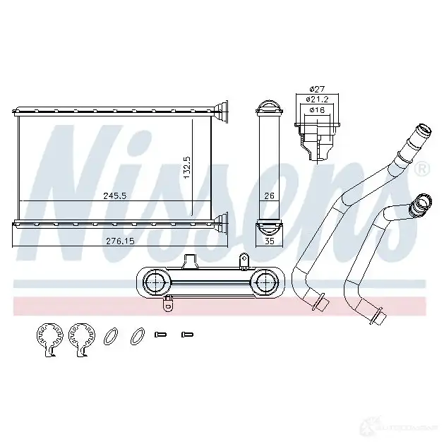 Вентилятор радиатора NISSENS 32JY 3 85786 1222936 5707286389151 изображение 0