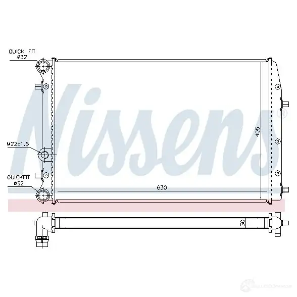 Вентилятор радиатора NISSENS 5707286242197 1F N5GA 1222329 85105 - Изображение 1
