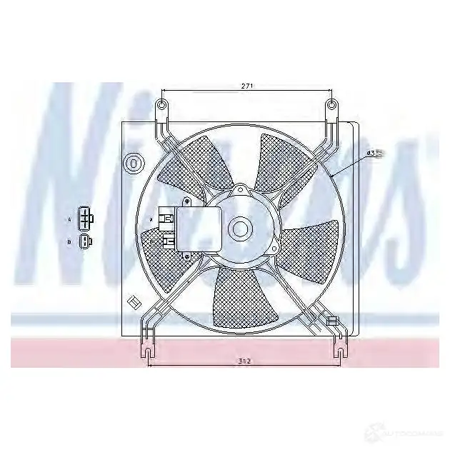 Вентилятор радиатора NISSENS 5707286244719 1222604 4TD RT 85390 изображение 0