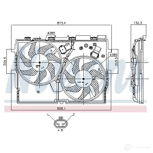 Вентилятор радиатора NISSENS OC UL1WT 85958 1438762139 изображение 0