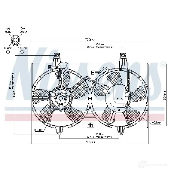 Вентилятор радиатора NISSENS 85280 B OCVL 5707286243873 1222498 изображение 1