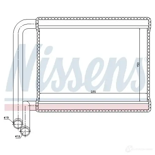 Радиатор печки, теплообменник NISSENS KP N3X 77527 5707286235946 1222183 изображение 1