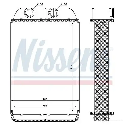 Радиатор печки, теплообменник NISSENS NAZR Q 70232 5707286355682 1221723 изображение 5