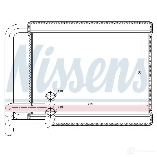 Радиатор печки, теплообменник NISSENS 77534 5707286366572 9V 4I4VP 1222189 изображение 4