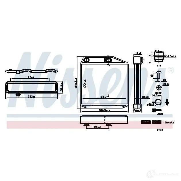 Радиатор печки, теплообменник NISSENS 1437926856 I 5TDLUU 707213 изображение 0